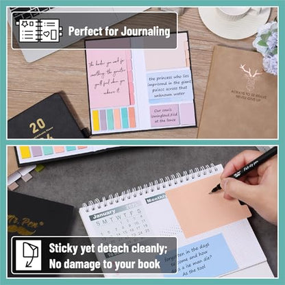 Mr. Pen- Sticky Notes Set, 410 Pack, Ruled | Dotted & Blank Notes with 150 Index Tabs, Divider Sticky Pads for Bible Study, Office, School, Planning - color: Pastel Macaron, size: 1 Set