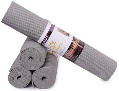 Voyage 5mm Studio Yoga Mats, 4 Pack, 72x24in - color: Cool Gray