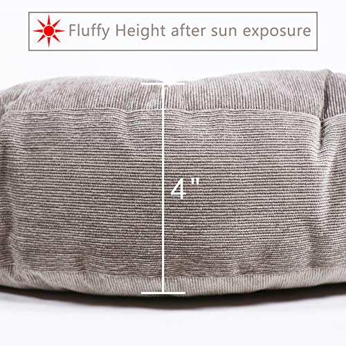 Tiita 22 Inch Square Floor Cushions, Floor Pillow for Sitting, Grey - color: (Square)|grey