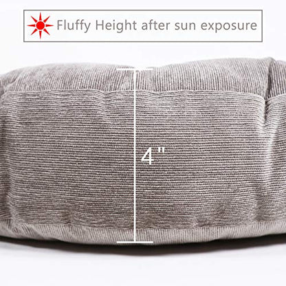Tiita 22 Inch Square Floor Cushions, Floor Pillow for Sitting, Grey - color: (Square)|grey