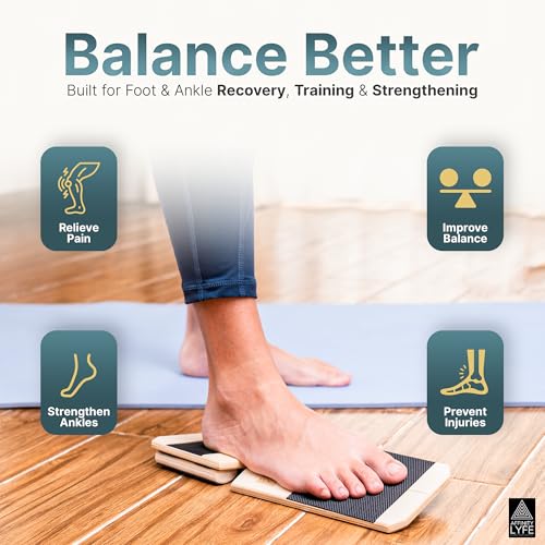 Ankle Strengthener & Balance Trainer, Foot Strengthener for Physical Therapy, Ankle Balance Board with 2 Difficulty Levels, HSA FSA Single-Leg Stability Trainer, Mobility Board for Injury Recovery