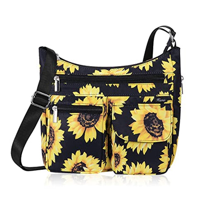Kamo Crossbody for Women - Multi-pocket Shoulder Lightweight Messenger Casual Printed Purse Handbag Travel Bag - color: A#4