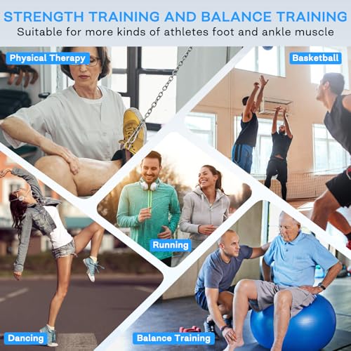 Wooden for Ankle Balance Board Foot Strengthener & Stability Trainer for Single Leg Balance Training, Sprained, Plantar Fasciitis Relief, Physical Therapy, Posture Correction