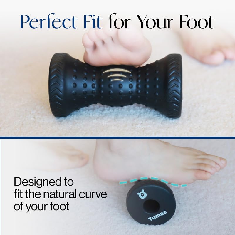 Tumaz Foot Roller for Deep Tissue Massage & Reflexology - color: Black