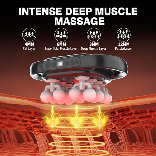 New 16 Head Massage Gun Set, Muscle Relaxation Massage Suitablefor Back Leg and Foot Muscle Relaxation, Fascia Gun for Daily Relaxation,Portable 30-SpeedSettings, Horse Massager