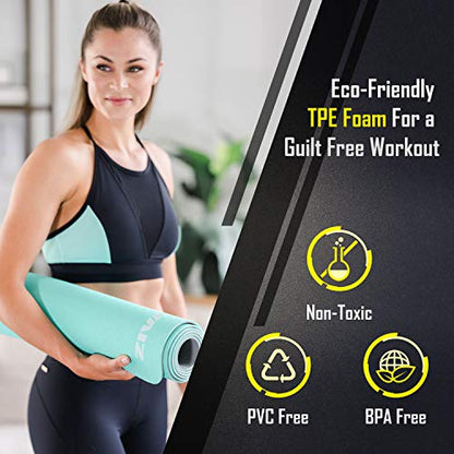 ZIVA Chic TPE Yoga Mat 5mm - color: Turquoise