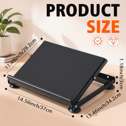 Steel Adjustable Slant Board with Suction Base for Calf Ankle Stretching | 5-angle 20°–45° Foam Surface, Supports 440 lb, Non-slip Suction Cups for Home Gym and Physical Therapy