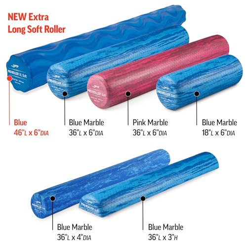 OPTP PRO-ROLLER XL Soft Density Foam Roller – Round, Blue, 46" x 6"