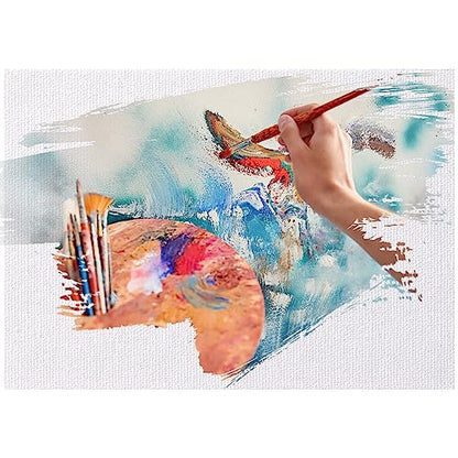 100 Pack Bulk Painting Canvas Panels, Classroom Value Pack Art Canvas, Small Canvases for Classroom Students, Painting Hobby Painters Using (8 x 10 Inch)