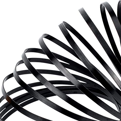 BENECREAT 32 Feet 18 Gauge Aluminum Wire, 5mm Wide Flat Jewelry Craft Wire for Bezel, Sculpting, Armature, Jewelry Making - Black - color: Black, size: 5mm