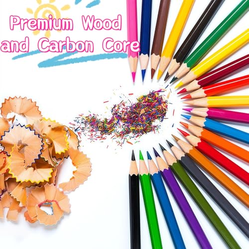 Premium Colored Pencils Set - Artist-Grade, Soft Oil-based Colored Pencils for Vibrant Drawing, Coloring & Sketching, Perfect for Artists & Adults (48 pcs)