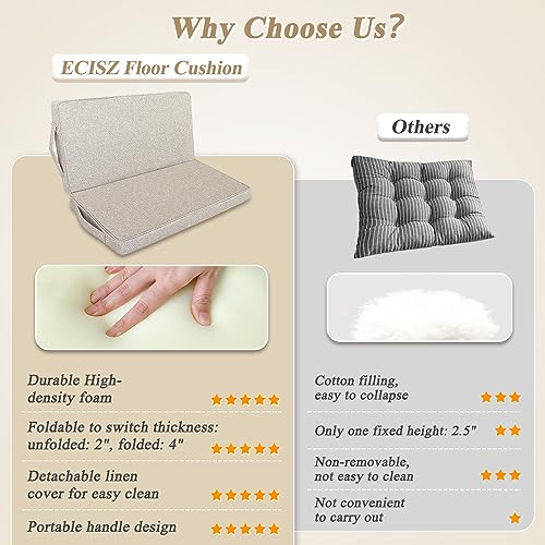Meditation Floor Cushion for Yoga Adults Square Floor Pillows Seating Large Meditation Cushion Yoga Pillows for Sitting on Floor Meditation Pillow Mat Outdoor Rectangle Floor Sitting Cushion