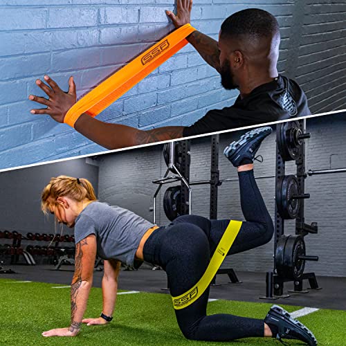 Serious Steel Fitness 패브릭 미니 루프 미끄럼 방지 저항 밴드 세트 | 워밍업, 물리 치료, 둔근 훈련, 속도 및 민첩성 운동 밴드 - color: 멀티 컬러 세트