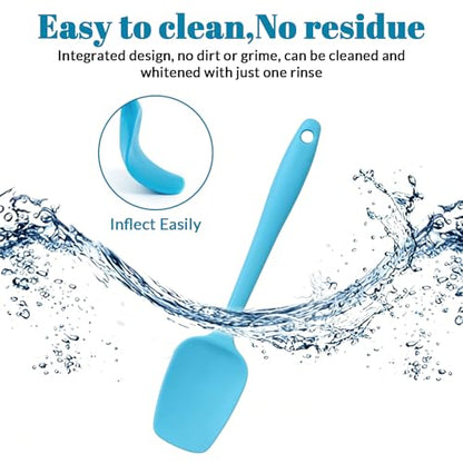 6 Pack Small Silicone Spatula - Small Rubber Spatula for Baking and Cooking Heat Resistant Non-Stick Spoon Spatula for Scraping Mixing Spreading