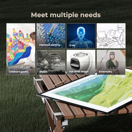A1 Light Pad,LED Light Board for Diamond Painting,Tracing&Drawing | 7000 Lux Bright Light,10 Brightness Levels,Independent Anti-Touch Controller,Ultra Thin Design,USB-C Connection - size: A1-3color