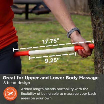 Tiger Tail The Stick - Bendy 18” Flexible Muscle Roller Stick for Myofascial Release & Trigger Points - Bendable Deep Tissue Massager for Legs, Back, Shoulders - Relieve Soreness & Improve Recovery - size: 18" Plus eBook Happy Muscles Guide