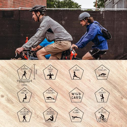 UNICRAFTALE Exercise Decision Dice Fitness Dice Wooden Decision Sieve with Velvet Packing Pouches Cycling Sports Game Dices Gifts for Him Her Women Men Friend Couple