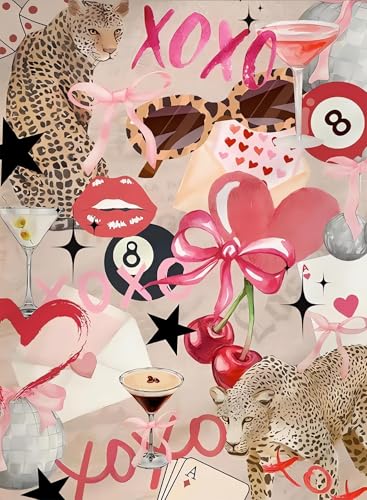 Pink Bow Diamond Art Kits for Adults Diamond Painting Kit for Adult | Fashion Girlly Modern 5D Diamond Dots Gem Art Crafts with Tools, Round Full Drill Crafts for Home Wall Decor-12X16in - color: DP03110, size: Round diamond painting