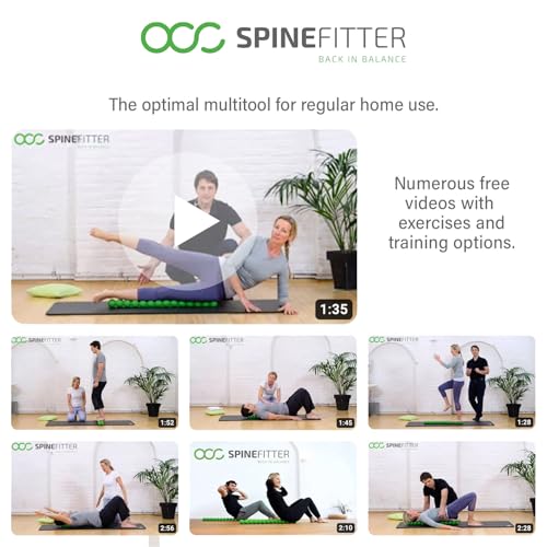 SISSEL SPINEFITTER | 등 및 균형을 위한 마사지 장치 | 긴장 및 막힘 완화 등 트레이너 | 필라테스 및 요가에 이상적 | 척추 이완 | 가정 및 전문가용 (블랙) - color: 블랙.