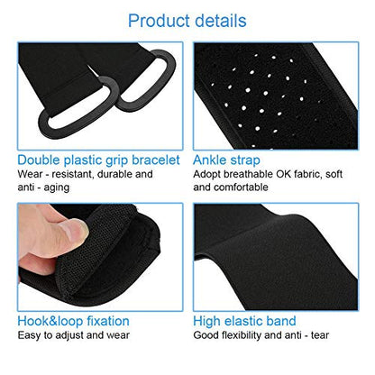 ZJchao Stretching Strap Yoga Strap, Foot Drop Fascitis Plantar Ankle Training Belt, Exercise Strap, Black, OK Cloth