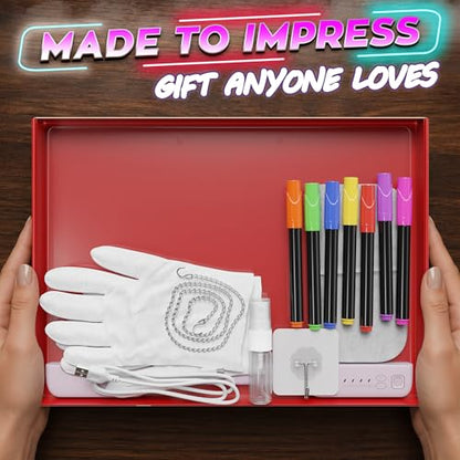 Upgraded 16-Inch LED Drawing Board Rechargeable – 7 Colors, 10 Lighting Effects, Adjustable Brightness – Acrylic Light Board for Tracing with Stand, Markers & Complete Set - style: Pink