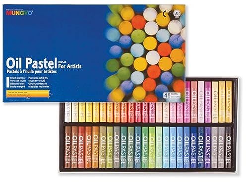 Mungyo Oil Pastels in Assorted Colours - 11 x 70 mm (Pack of 48)