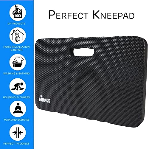 Dimple Kneeling Pad, High Density Thick Foam Comfort Kneeling Mats (2 Set) - color: Black, size: 2 Pack