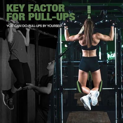 Ayombo Pull Up Assistance Bands, Resistance Bands for Pull Up Bar Workout, Adjustable Heavy Duty Pull Up Assist Equipment with 4 Assistance Bands, Home Gym Fitness Exercise Strength Training - color: Green