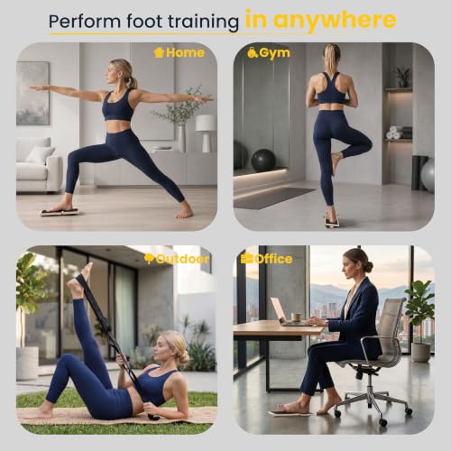 Axis Balance Board And Wobble Board For Sport Posture Correction, Plantar Fasciitis Relief, And Physical Therapy Training Kit With Stretch Strap and Poly Bag container included