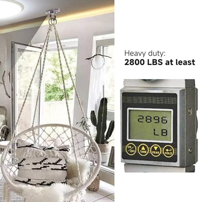Wall Ceiling Mount Bracket for Suspension Strap Trainer, 2800lb Capacity, Body Weight Strength Training Systems, Aerial Yoga Swing, Resistance Band, Hammock, Battle Rope, Boxing Equipment
