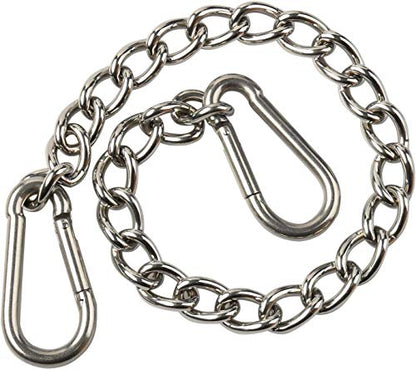 LICY Swing Heavy Punching Bag Chain for Hammock Chair Aerial Yoga Indoor Outdoor Stainless Steel Kit with 2 Carabiner Hooks 600 LB
