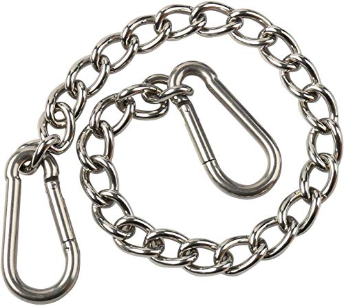 LICY Swing Heavy Punching Bag Chain for Hammock Chair Aerial Yoga Indoor Outdoor Stainless Steel Kit with 2 Carabiner Hooks 600 LB