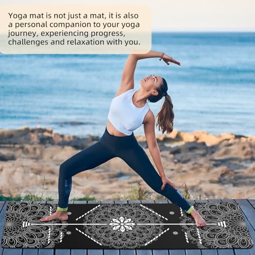 FOLAI Extra Thick Yoga Mat 6mm - color: body line black