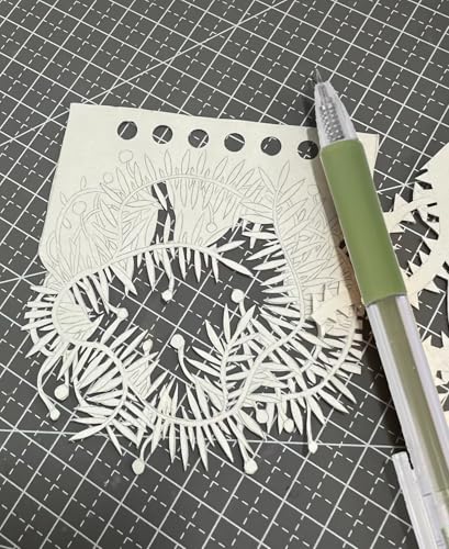 6Pcs Art Cutting Knife Pen for Paper Crafts & Scrapbook | Carving & craft pens，For scrapbook & draw，Precision tip cuts，DIY cards & stencils，Easy to control，Compact to store
