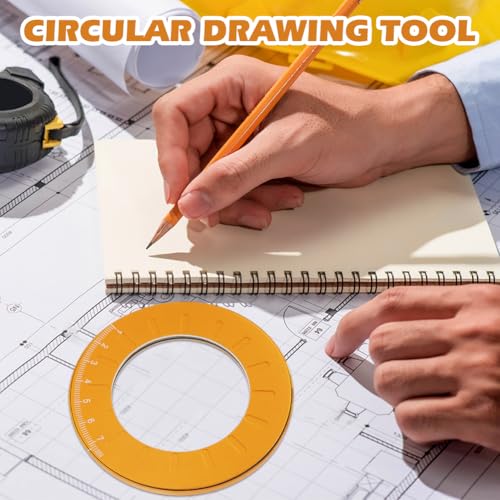 Adjustable Circle Drawing Maker 5 inch, Measuring & Drawing Ruler | Stainless Steel & Aluminum Alloy Rotary Round Template, Geometric Plotting Compass Tool