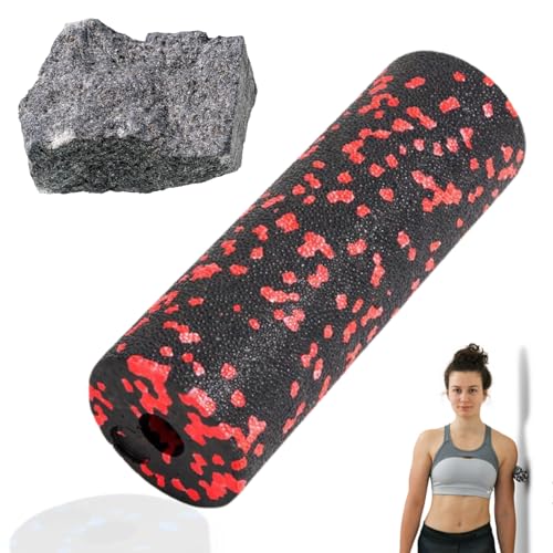 Mini Massage Foam Roller High Density - 100% Recycled Non-Toxic Material - Portable Pocket-Sized for Travel - Foot Arch,Legs & Arms Pain Target - Waterproof and Durable 15x6cm(Red) - color: Red