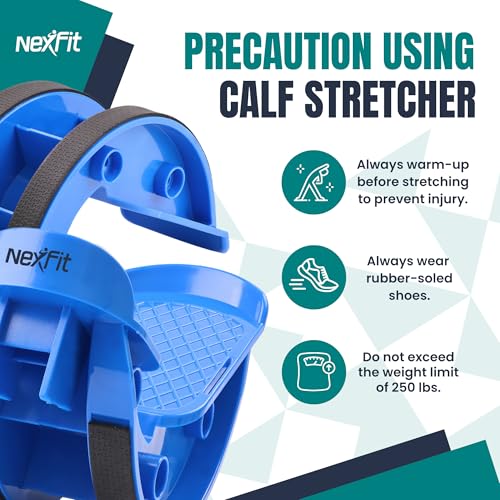 Foot & Calf Stretcher – Premium Stretcher for Plantar Fasciitis, Achilles Tendonitis Relief – Foot Rocker with Durable, Slip-Resistant Design - Stretch Guide for Effective Leg Flexibility - color: Blue