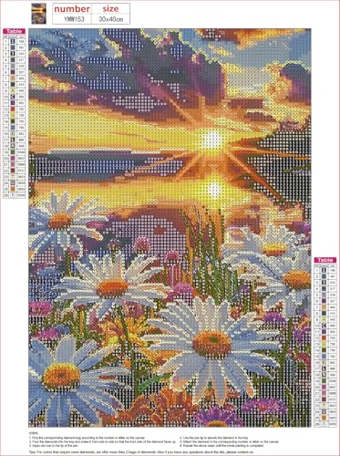 MXJSUA Sunrise Lake Diamond Art Painting Kits for Adults, Full Drill 5D Round Dots Diamonds Paint Picture for Beginners, Gem Art Painting Craft Kits for Home Decor Gift 12x16 inch - color: Sunrise Lake