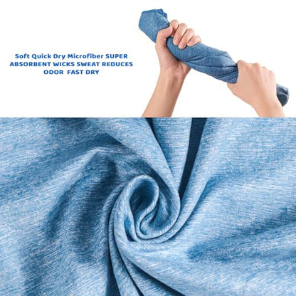 2 Pack Camping Towel S Microfiber Quick Dry Lightweight Towels for Travel Beach Hiking Swimming Pool Backpacking Hot Yoga(Blue, 2 Pack S(15.5X31 Inch) - color: Blue, size: 2 Pack S(15.5X30 Inch