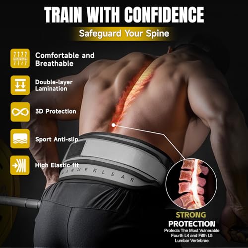 MANUEKLEAR 2-in-1 Weightlifting Belt & Dip Belt with 36.7 IN Rope, Double-Layer Weight Lifting Belts, Powerlifting Gym Weighted Belt for Pull Up Squat - color: Sleek Grey, size: S(26-29in)