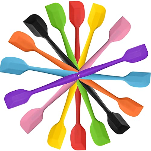 16 Pieces Silicone Spatula, 8.3 inch Small Spatulas Heat-Resistant Non-stick with Stainless Steel Core For Cake Cream Cooking Gadget