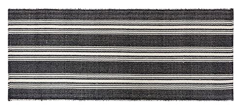Hand Woven 100% Cotton Yoga Mat- Thick Handloom Made in India- for Gym Floor Exercise - Runner for Bedroom - color: Charcoal
