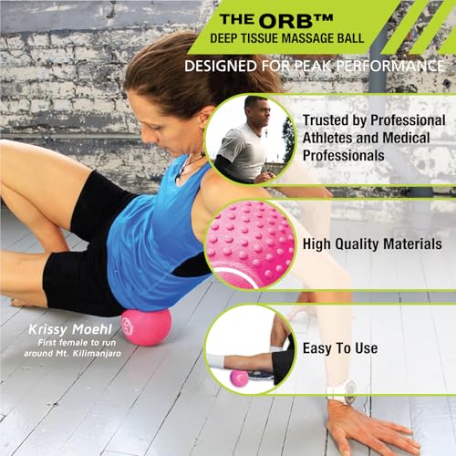 Pro-Tec Athletics Orb Massage Balls, Vary in Size and Color, Deep Tissue Massage, Muscle Relief, Promotes Flexibility, Hamstring, Quadriceps, Calf, Multi-Directional Massage Ball, Working Out - color: Standard 5" Pink