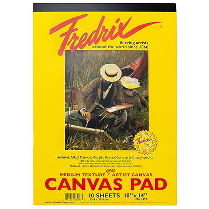 FREDRIX Creative Series White Canvas Pad, 10" x 14" - color: White Canvas, size: 10" x 14"