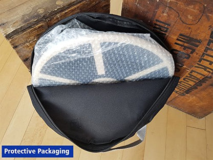 Wood Wobble Board (16") — Includes Carry Bag for Protection — Balance Trainer — Wood — Rounded Smooth Edges — Balance Board Stability Trainer