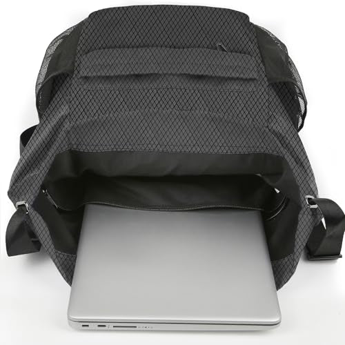 Waterproof Drawstring Backpack Sports Gym Sackpack with Mesh Pockets Water-Resistant String Cinch Beach Bag for Men Women - color: Solid - Gray