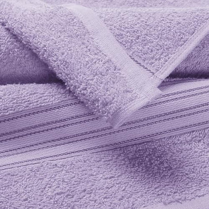 BOUTIQUO Ultra Soft Cotton Washcloths, Contains 12 Piece Face Cloths 12x12 inch, Ideal for Everyday use Face Towels, Compact & Lightweight Multi Purpose Washcloths - Purple - color: Purple, size: Washcloths - Set of 12