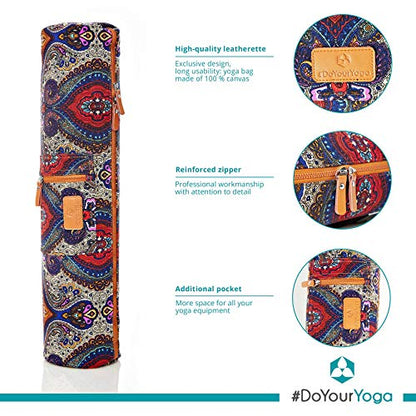 #DoYourYoga Full-Zip Exercise Yoga Mat Carry Bag with Multi-Functional Storage Pockets »Sunita« - color: BlueStyle