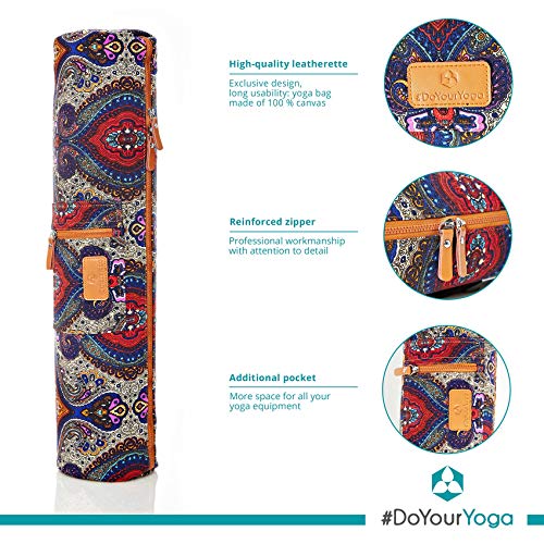 #DoYourYoga Full-Zip Exercise Yoga Mat Carry Bag with Multi-Functional Storage Pockets »Sunita« - color: BlueStyle