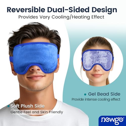 NEWGO Bundle of Sinus Face Mask and Cooling Eye Mask for Puffy Eyes